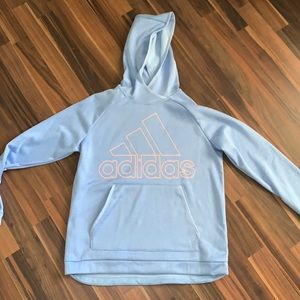 Adidas light blue sweatshirt